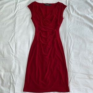 Red Detailed Midi Dress